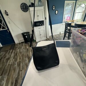 Black leather Michael kora crossbody